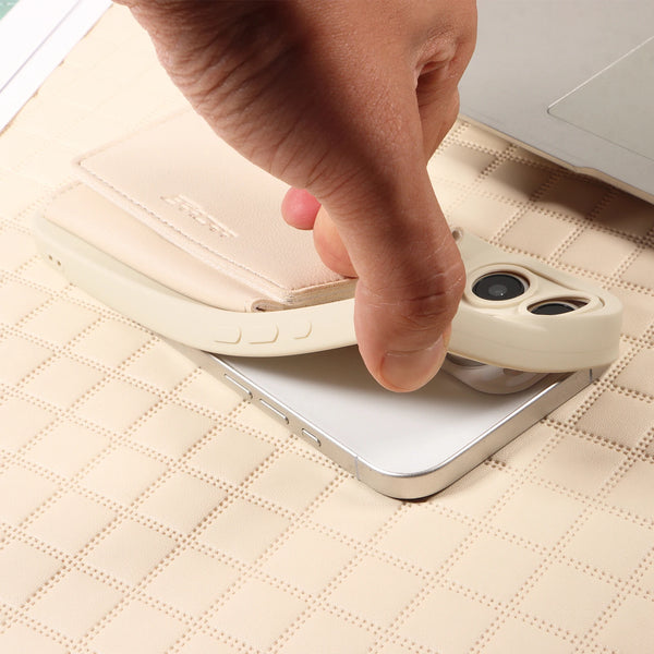 Iphone Leather Case Anti Theft Anti Drop Cover Protective Grip Safe