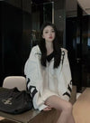 Autumn Winter Oversized Women Hoodie Stylish Letter Print Hooded Coat