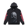 Front Pocket Letter Print Washed Terry Hooded Hoodies Streetwear Pullover