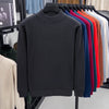 Mens Mock Neck Knit Sweater Winter Pullover Solid Turtleneck Top
