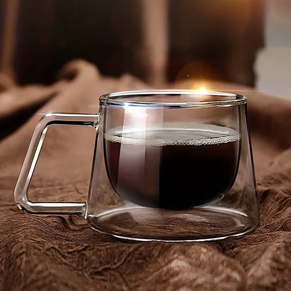 200ml Double-Wall Insulated Espresso Glass Mug