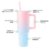 40 oz Tumbler with Handle Straw Lid Insulated Travel Coffee Cup