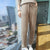 Thick Mink Cashmere Knitted Pants Women High Waisted Warm Winter