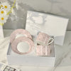 Ceramic Coffee Cup Saucer Set Modern Gift Box Tea Service