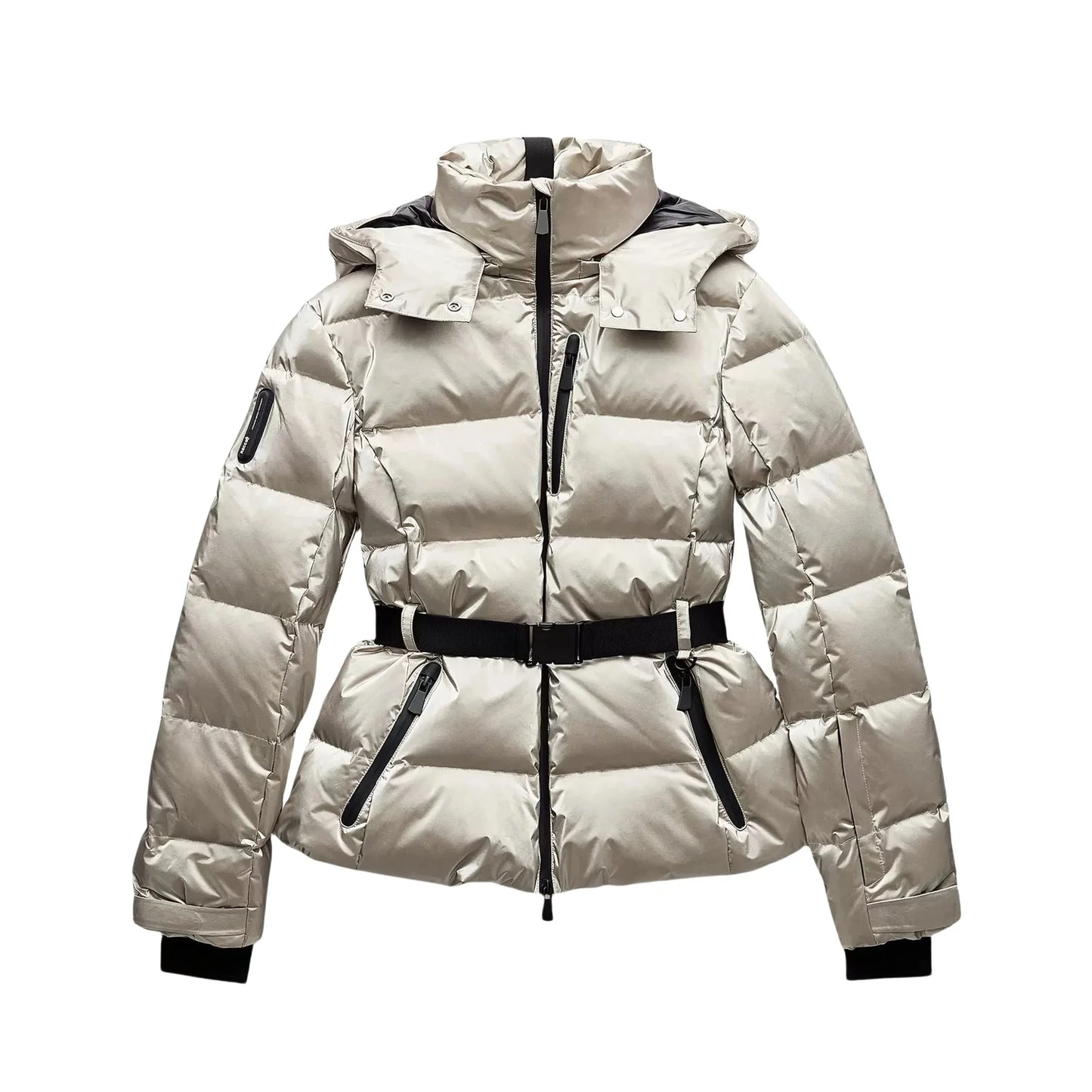 2025 Women’s Hooded Down Jacket with Belt Warm Windproof Coat