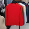 Mens Mock Neck Knit Sweater Winter Pullover Solid Turtleneck Top