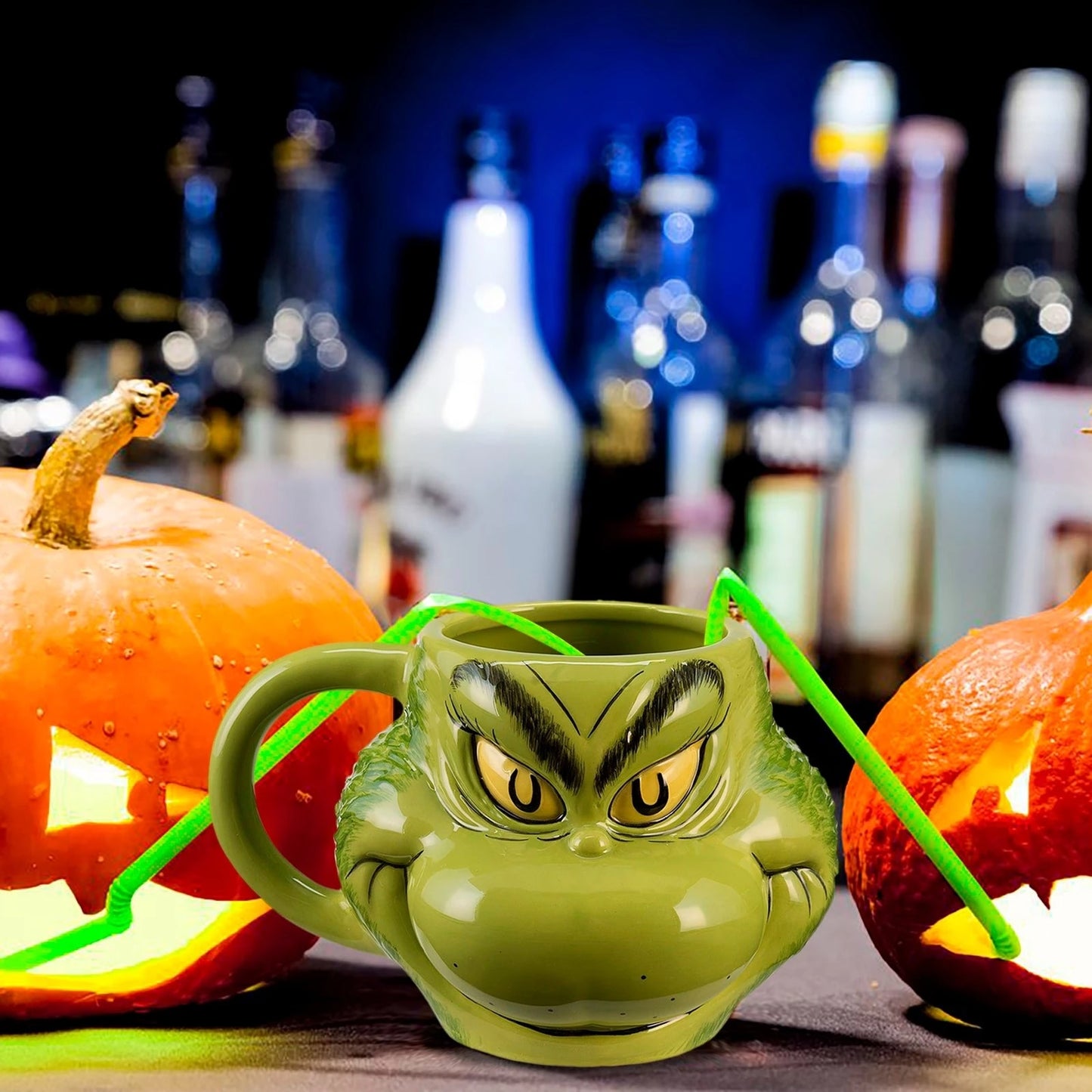 Mug Christmas Cartoon Cute Green Mug Naughty Elf Ceramic