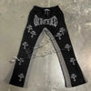 Y2K Flared Sweatpants Unisex 3D Print Hip Hop Streetwear Loose Pants