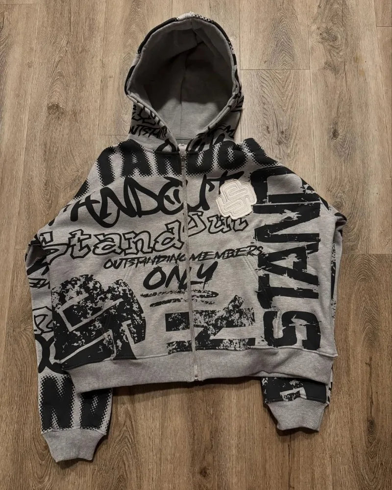 Stand Out Pink Graffiti Hoodie