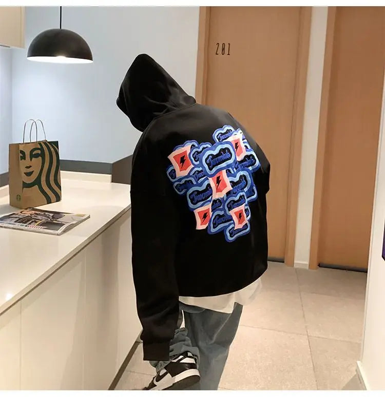 Letter Printed American Autumn and Winter Casual Harajuku Top Harajuku Y2k