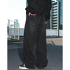 Mens Wide Leg Jeans Distressed Vintage Wash Baggy Denim Straight Fit