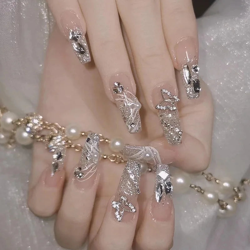 Blinged Out Crystal Nail Art