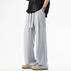 Mens Wide Leg Pants Quick Dry Lightweight Black Streetwear