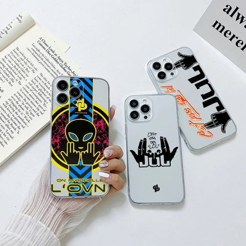 Rapper JuL C'est Pas Des Lol Phone Case For iPhone Plus Transparent Cover