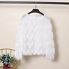 Blouse Women Autumn Wave Shape Furry Tassel Long Sleeve Pullover
