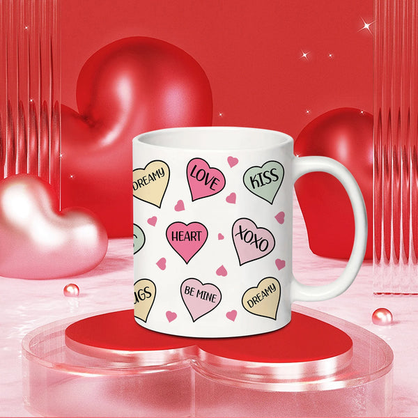 1pc Love Bubbles Mug 11oz Tea Milk Valentine's Day Anniversary Gifts