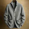 Mens Vintage Knit Cardigan Sweater Jacket Slim Fit Collared 2026