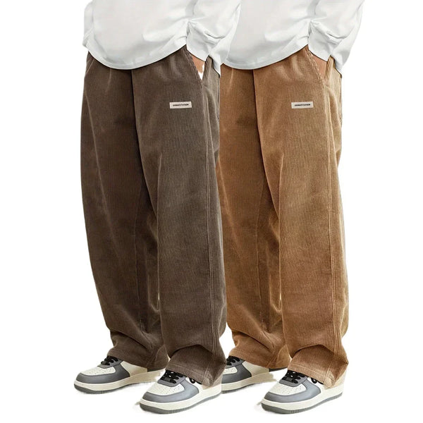 Corduroy Cargo Pants Baggy Loose Fit Sweatpants Casual Joggers