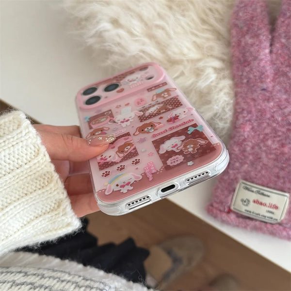 Cute Cartoon Dessert Rabbit Phone Case for iPhone 17 Pro 15 14 16