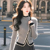 Women White Lace Sweater Striped Winter Layering Top Christmas 2025