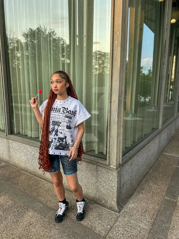 Cutout Graphic Tee Unisex Y2K Gothic Harajuku Hip Hop Punk Shirt