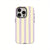 Cream Purple Stripe iPhone Case Dual Layer 13 14 15 16 17 Pro Max