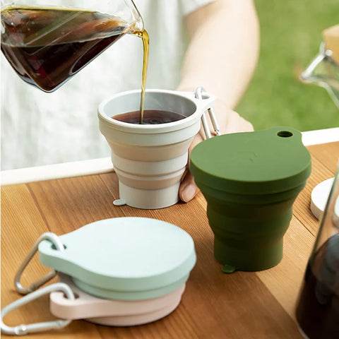 150ML Folding Cup Mini Retractable Cup Silicone Portable Teacup Outdoor Travel Coffee