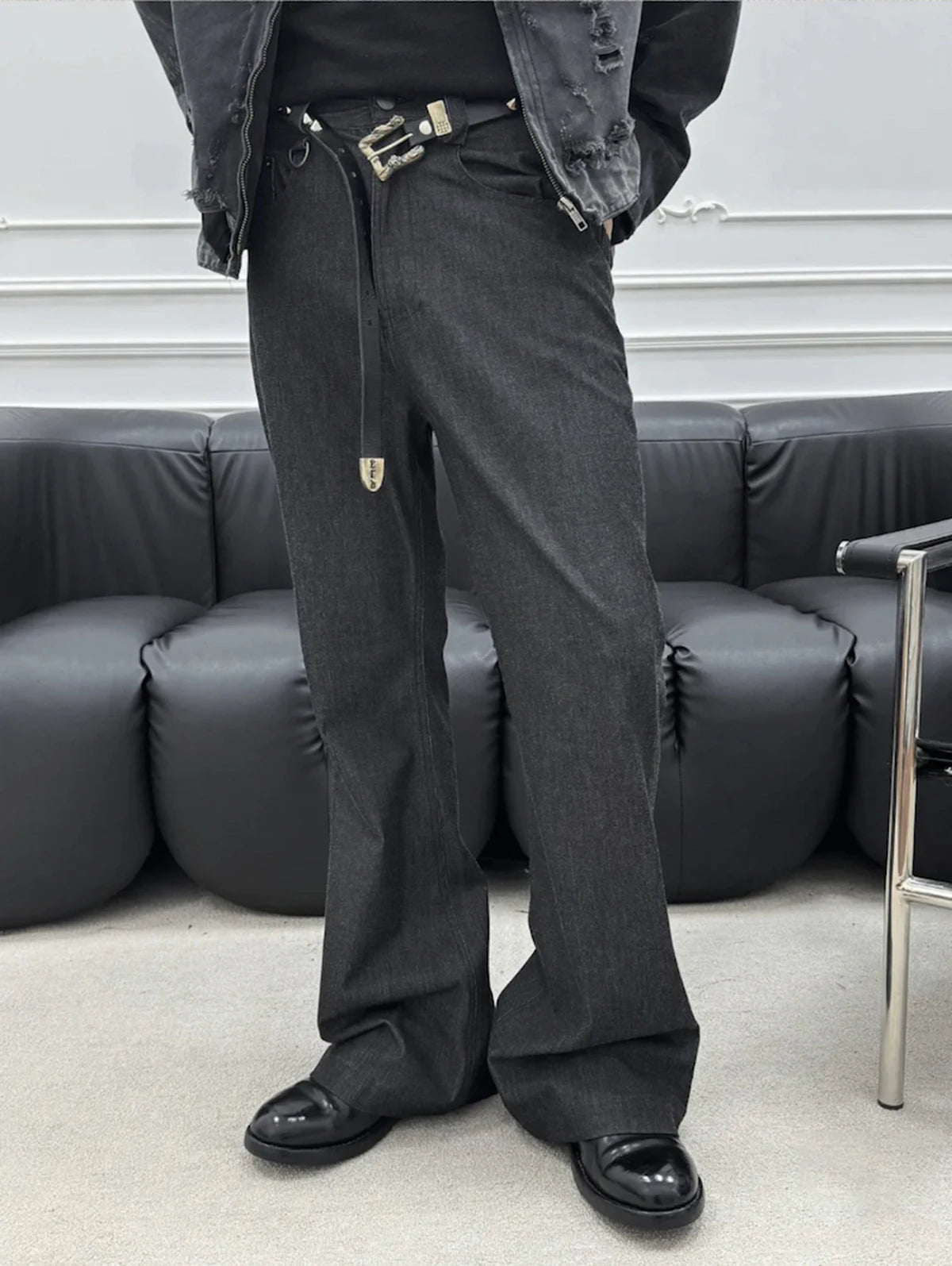 Men Vintage Bootcut Streetwear Pants