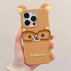 Glasses Bear iPhone Case Cute Silicone 12 13 14 15 16 Pro Max