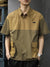 Mens Cargo Pocket Polo Shirt Half Zip Patchwork Casual Tee 2026