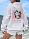 Sculpture Intense Feelings Printing Women Hoodies Casual Sports Tide