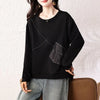 Patchwork Sweatshirt Women Oversized Long Sleeve Casual Pullover