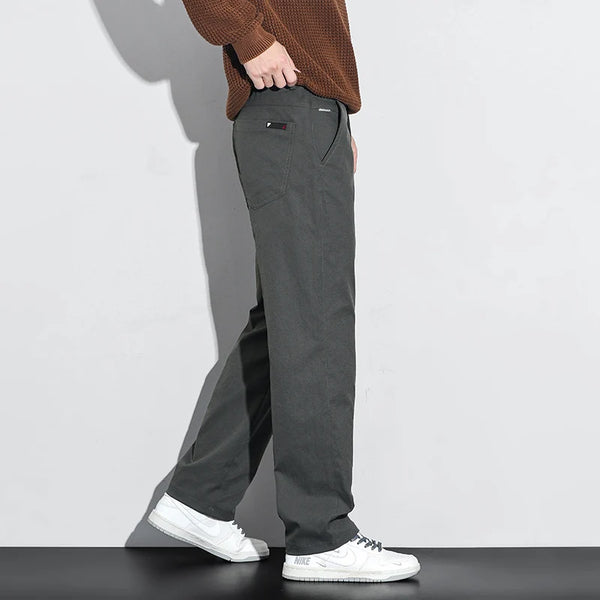 Mens Loose Wide Leg Pants Straight Casual Winter Plus Size Trousers