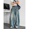 Men Baggy Jeans Wide Leg Unisex Streetwear Hip Hop Dance Pants Loose Fit