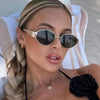 Retro Oval Sunglasses Women UV400 Trendy Eyewear Fashion