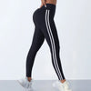 Striped High Waist Yoga Leggings Women Slim Fit Stretchy Gym Pants
