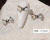 10pcs Retro Punk Nail Art Charm 3D Punk Silver Bows Heart Rabbit Dollar