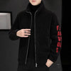 Men’s Lamb Fleece Winter Jacket 2025 – Thick Warm Stand Collar Coat with Zipper Pockets