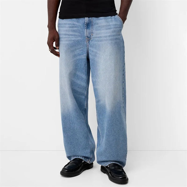 VintageFit Denim Pants with Classic Button Fly Closure Stylish Jeans