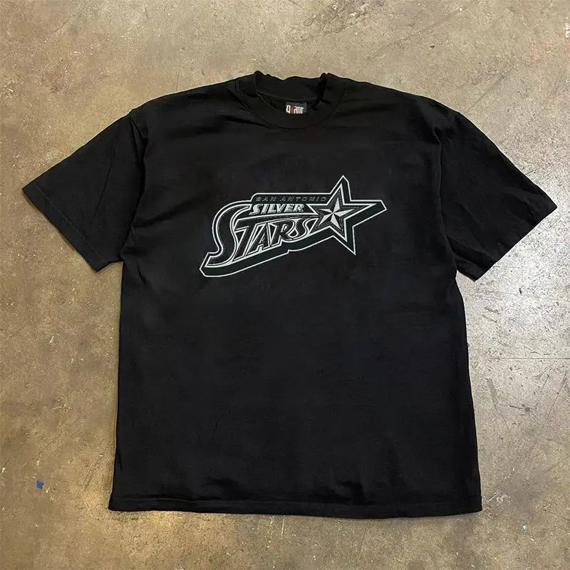 Women’s Trendy Loose Star Print T-Shirt Casual Summer Streetwear