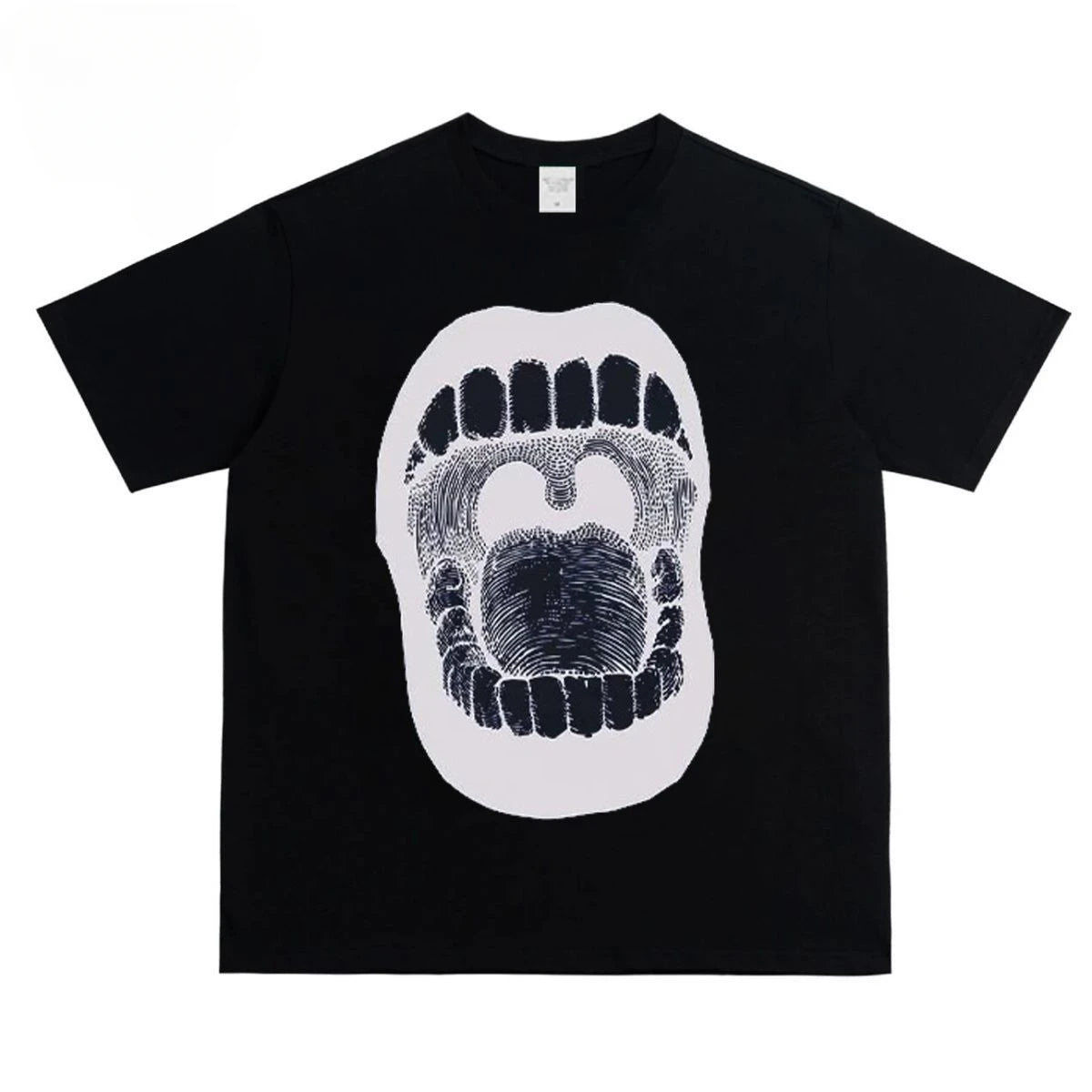 American Goth Big Mouth Print Men's Dopamine T-shirt