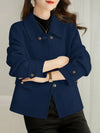 Women's Elegant Short Coat - Winter Office Outerwear Jacket