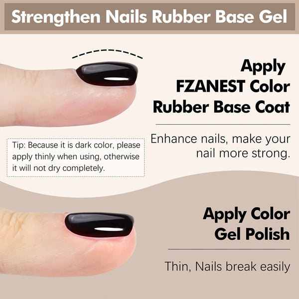 Gel Nail Strengthener Black Cherry Red Color Elastic Rubber