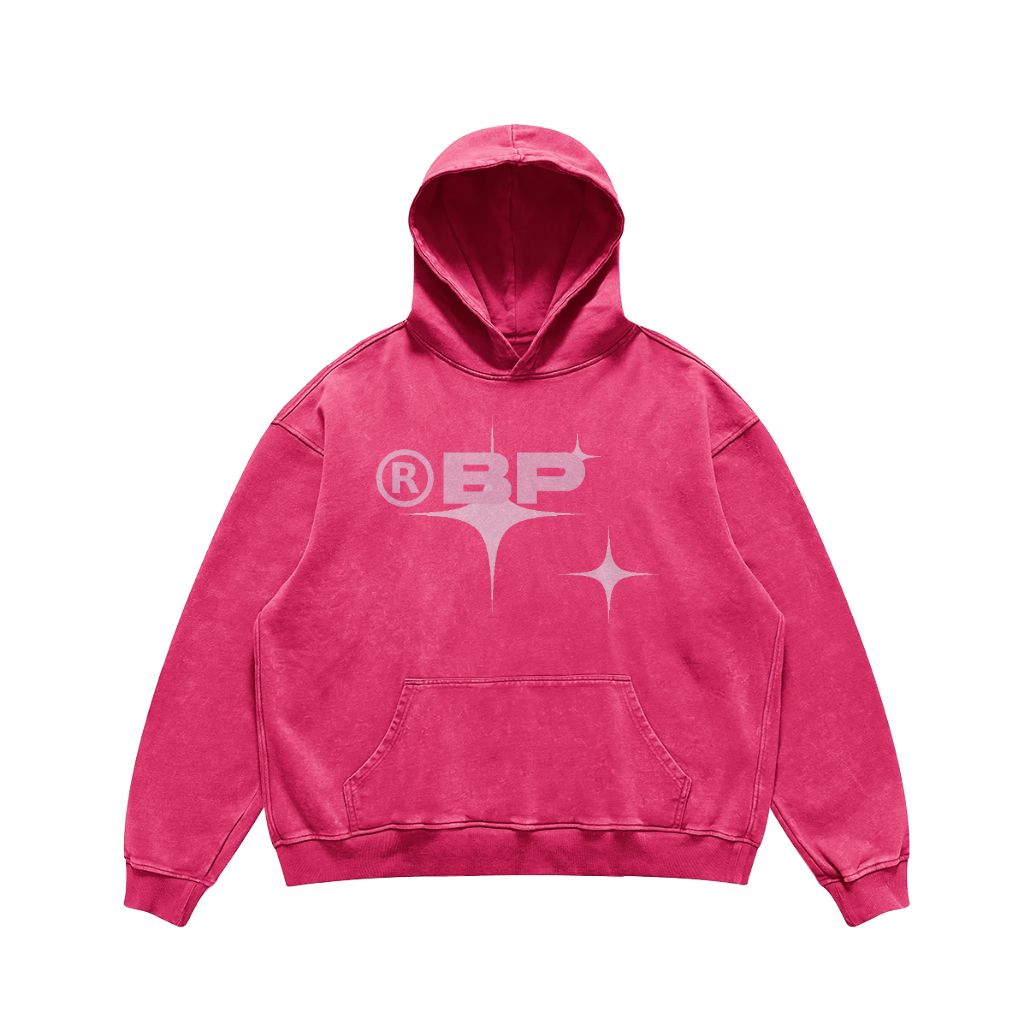 Y2K Letter Print Hoodie Oversized Pink Pullover for Grunge Streetwear
