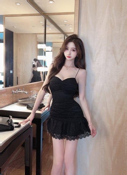 2024 Summer Sexy Lace Suspender Dress