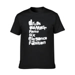 Streetwear Hood Fame Letter Printed Tshirt