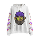 Streetwear Style Bard Graphic Flame Accent Hoodie