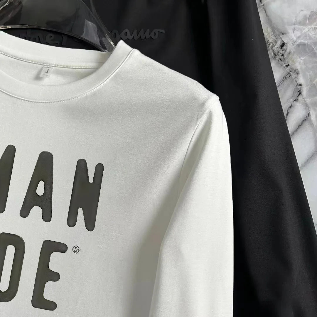 Men's High Quality Rapper Full Sleeve HUMAN MADE Printed Long Sleeve Shirt