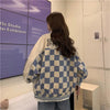 Womens Harajuku Patchwork Jacket Oversized Hoodie Anime Streetwear