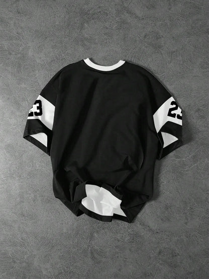 Motorcycle racing T-shirt Men's Racing Car Round Neck Print Short Sleeve Sports